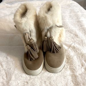 😇Tory Burch Angelica Fur Tassel Boots 😇